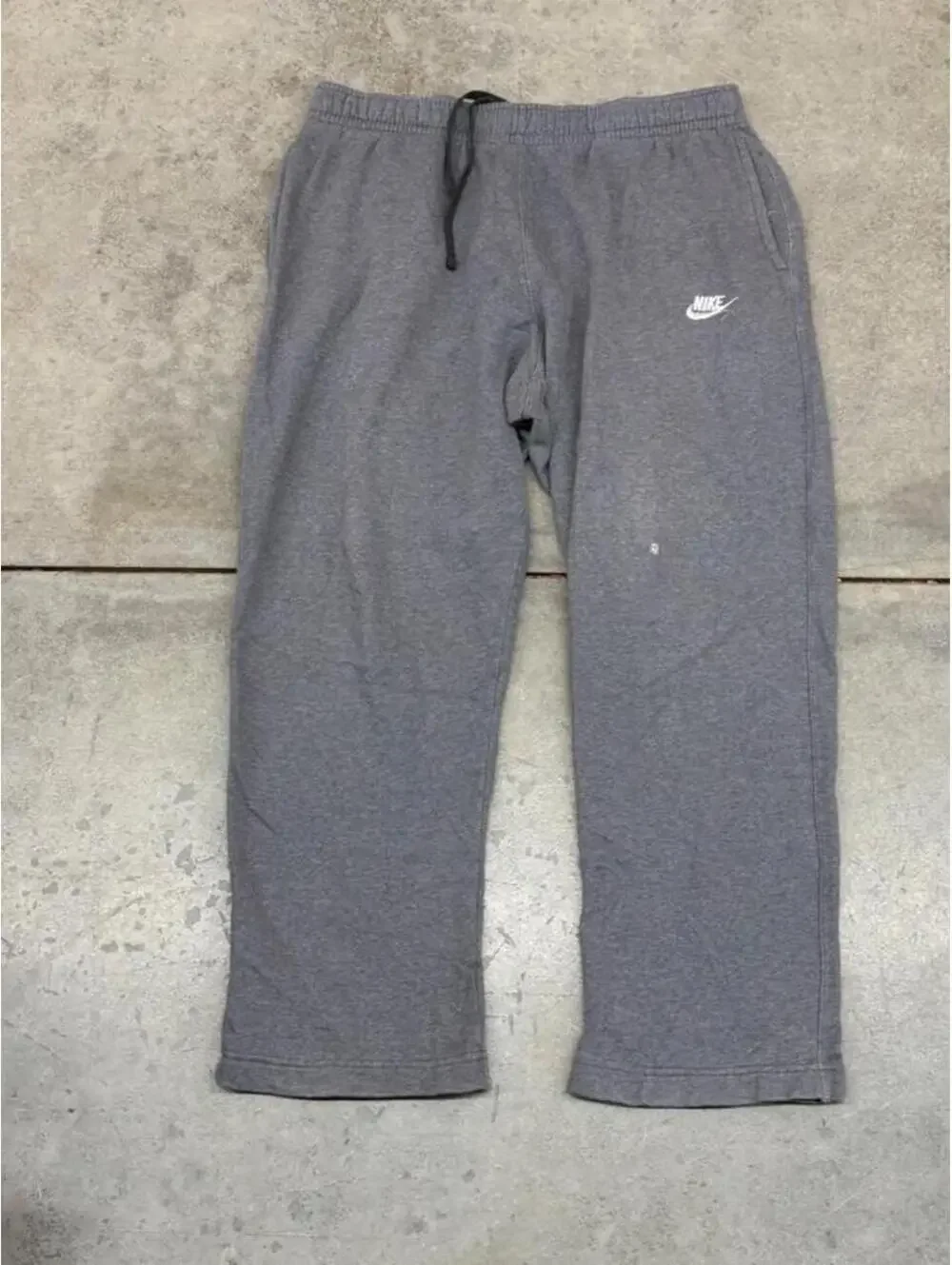 vintage nike dark grey small swoosh relaxed baggy fit sweatpants size xl